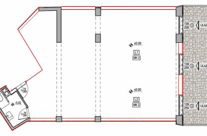 Izdaje se poslovni prostor 200 m² u centru Budve — terasa i 3 izloga