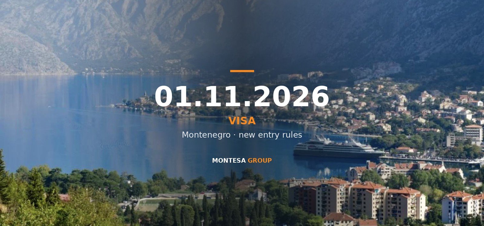 Которский залив — новые правила въезда в Черногорию с 1 ноября 2026 года